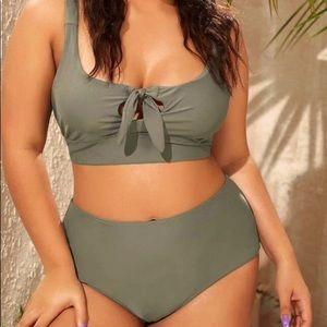 Olive green SHEIN bathing suit